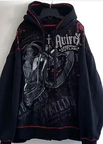y2k emo unisex siyah kapüşonlu fermuarlı sweatshirt