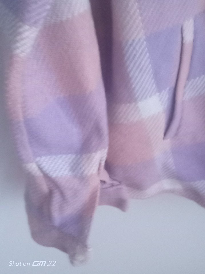 Düğmeli Pembe Ekose Kadın Gömlek - Görsel 3