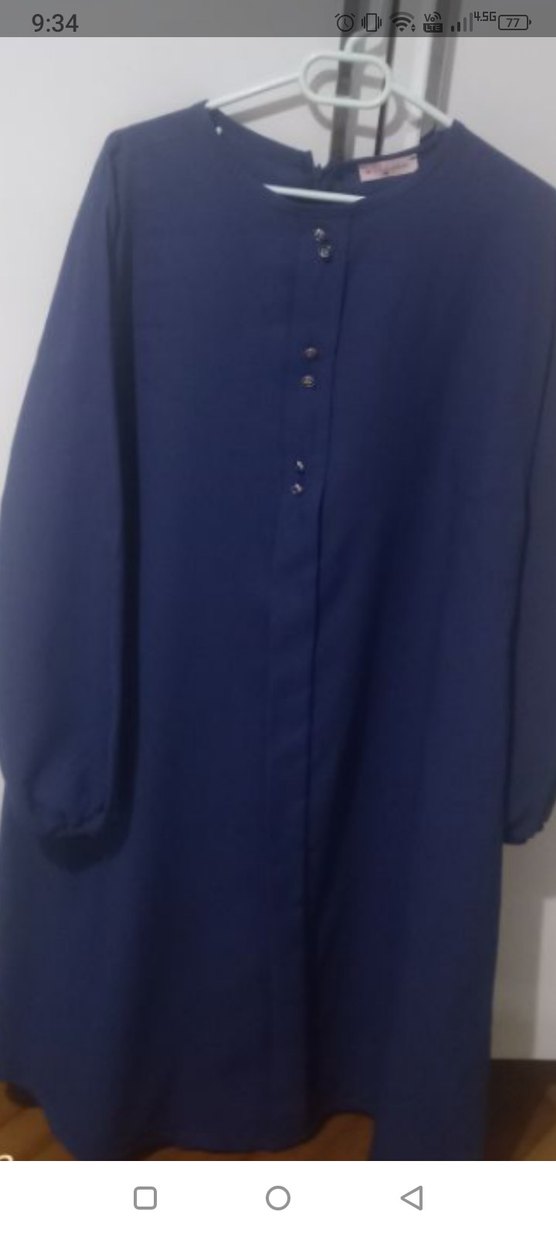 Düğmeli  mavi Tunik - Görsel 4