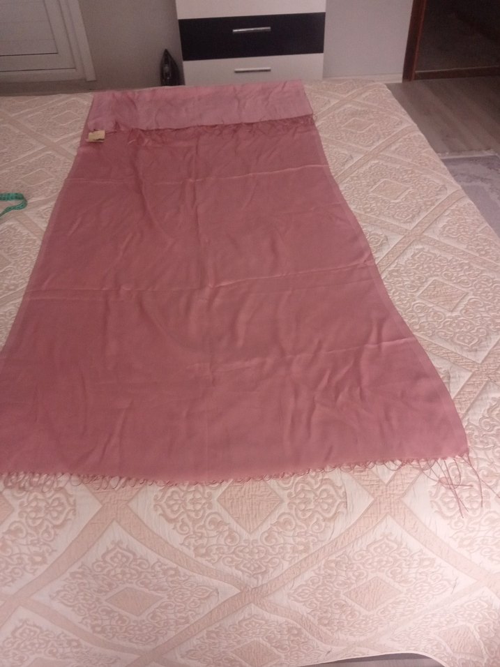 Pembe İpek Dokulu Kadın Şal - Görsel 2