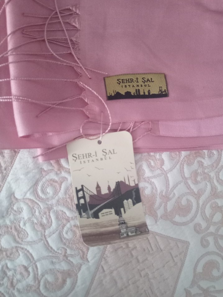 Pembe İpek Dokulu Kadın Şal - Görsel 3