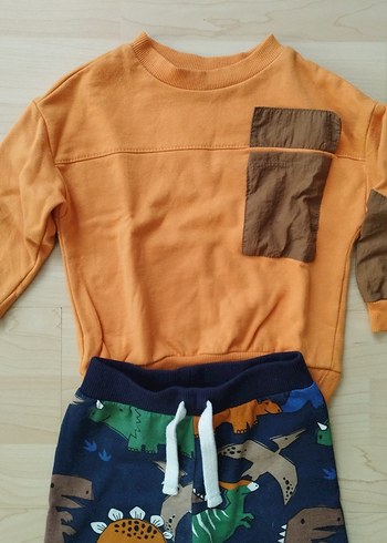 Renkli Dinozor Desenli Çocuk Takımı - Görsel 2