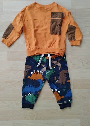 Renkli Dinozor Desenli Çocuk Takımı - Görsel 6