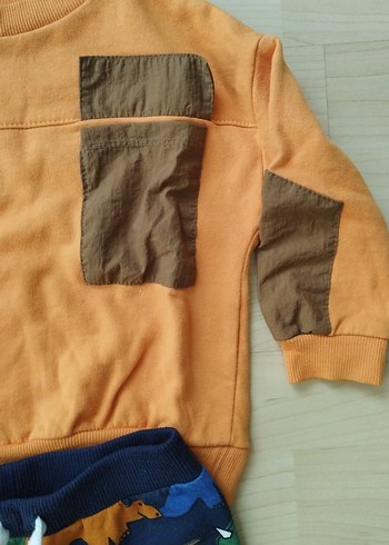 Renkli Dinozor Desenli Çocuk Takımı - Görsel 3