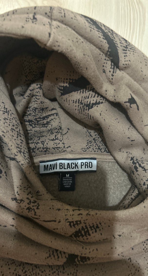 PRO Yazılı Kahverengi Kapüşonlu Sweatshirt — görsel 2/3
