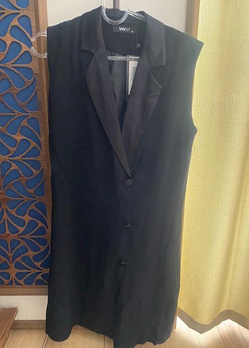 Diğer Siyah Düğmeli Ceket Elbise