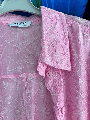 Diğer Desenli pembe gömlek