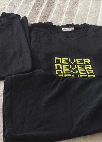 8-9 yaş Erkek Siyah Baskılı Rahat Kesim Şort Takım - Görsel 3