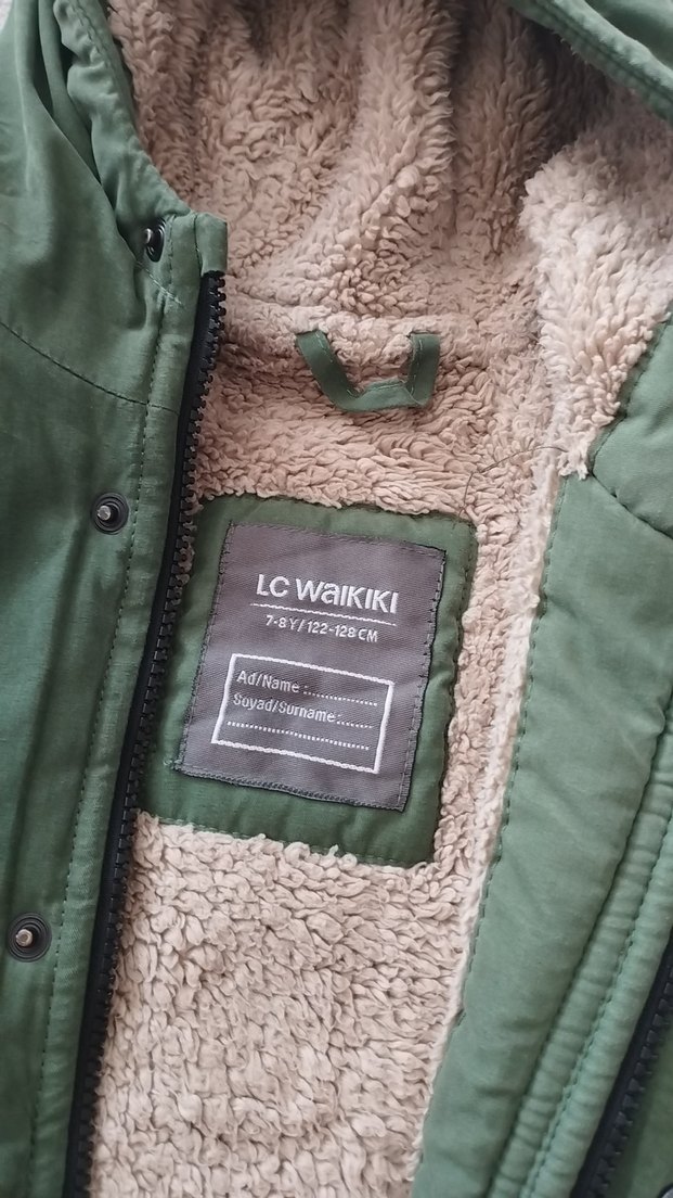 Erkek Çocuk Haki Düğmeli Kapüşonlu Kaban 7-8 yaş için uygun - Görsel 2