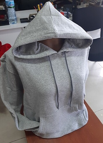s Beden gri Renk 3 İPLİK ŞARDONLU KAPŞONLU SWEAT 