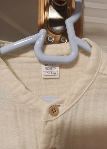 Beyaz Erkek Çocuk Keten Gömlek - Görsel 4