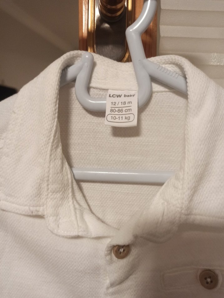 Beyaz Erkek Çocuk Keten Gömlek - Görsel 2