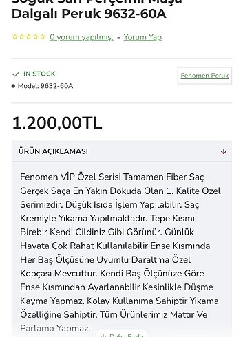 Diğer Peruk Platin Sarı