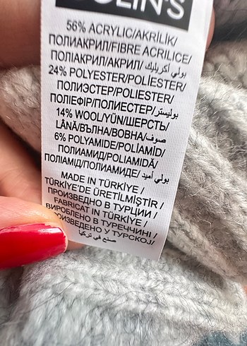 Gri Örgü Kadın Kazak - Görsel 4