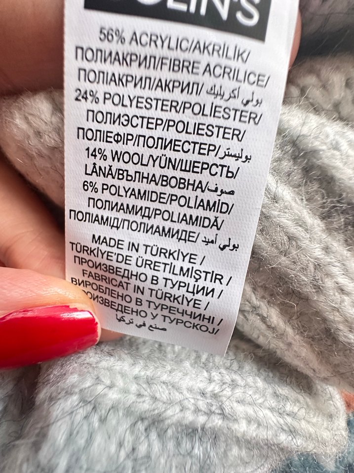 Gri Örgü Kadın Kazak - Görsel 4