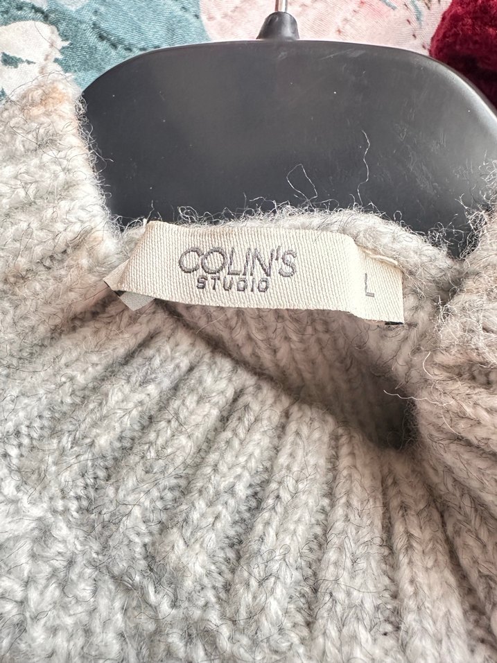 Gri Örgü Kadın Kazak - Görsel 5