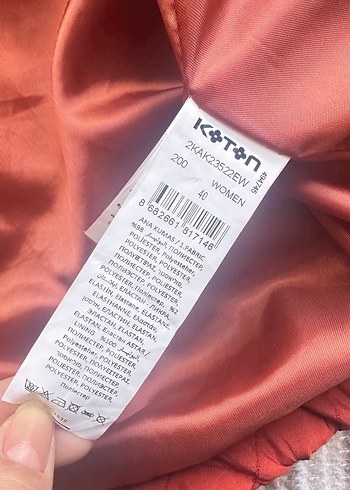 Kiremit rengi Kapitone Kadın Ceket - Görsel 3