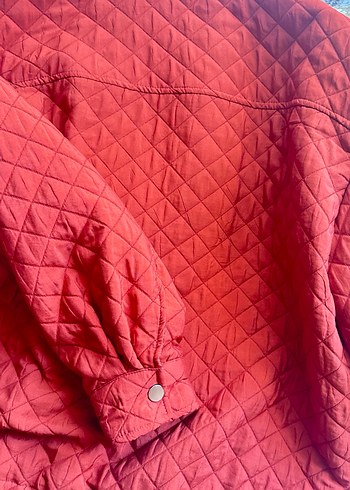 Kiremit rengi Kapitone Kadın Ceket - Görsel 4