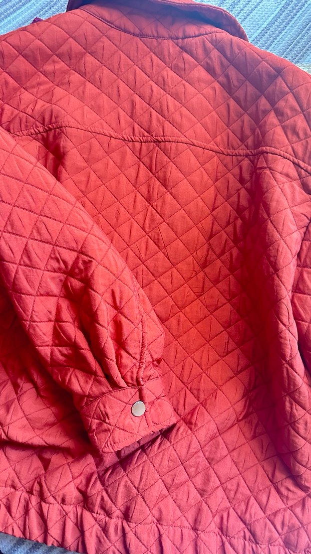 Kiremit rengi Kapitone Kadın Ceket - Görsel 4