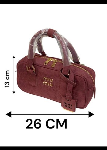 Bordo Süet Kadın Çanta - Görsel 2