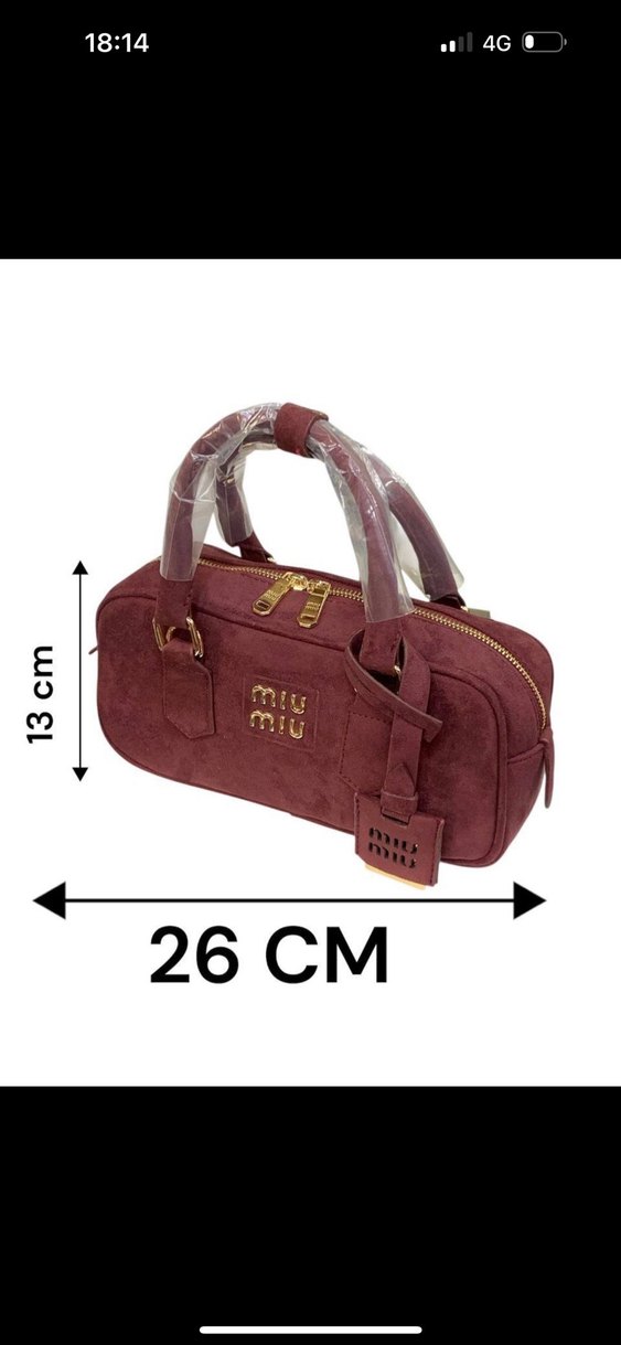 Bordo Süet Kadın Çanta - Görsel 2