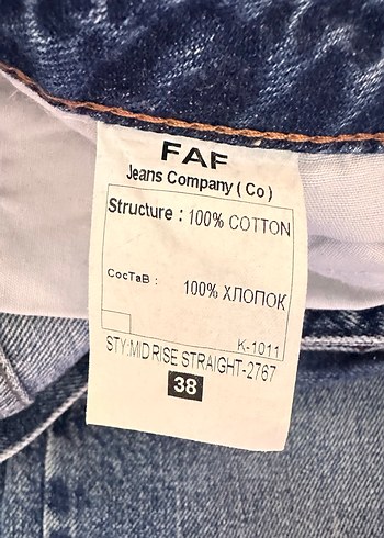 Düz kesim Yüksel bel paça detaylı jean pantolon - Görsel 4