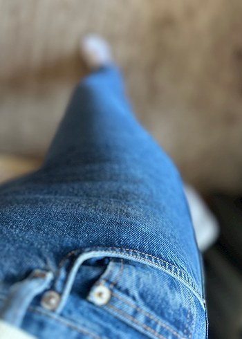 Mom fit bilek paça jean pantolon - Görsel 3