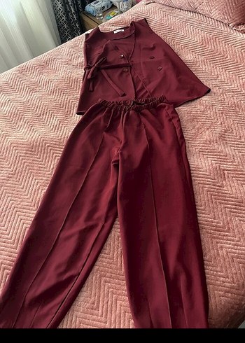 48 Beden bordo Renk Bordo takım