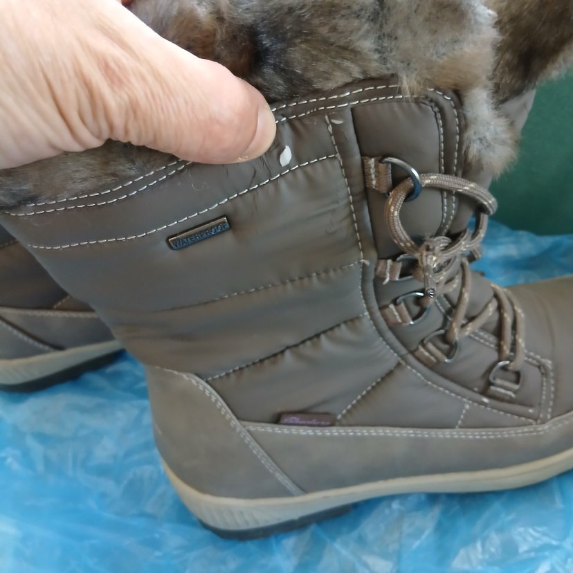 Bej Kürklü Kadın Dolgu Topuk kar Botu - Görsel 5