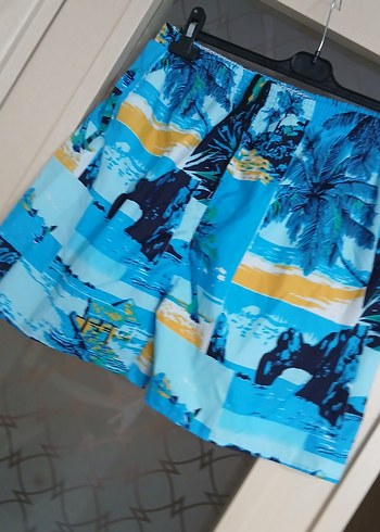 Erkek Bohem Renkli Mini Batik Desenli Şort - Görsel 2