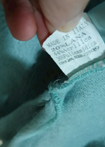 Mavi Uzun Düğmeli Kadın Kaban - Görsel 8