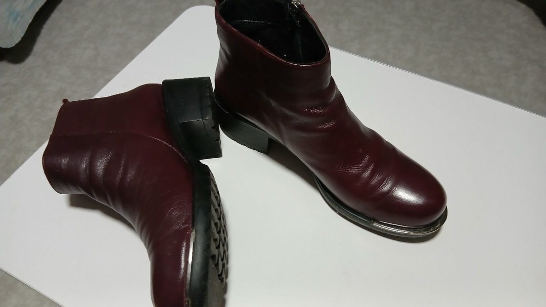 Bordo Deri Kadın Topuklu Bot - Görsel 3
