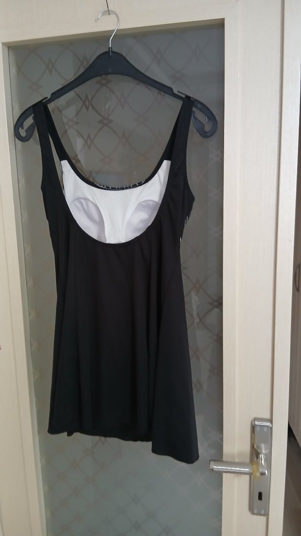 Siyah Pilili Midi Kadın Mayo - Görsel 3