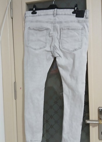 Gri Erkek Denim Salaş Pantolon - Görsel 4