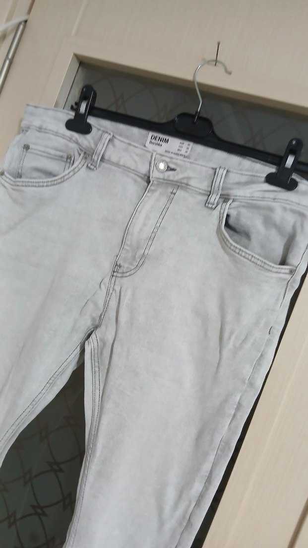 Gri Erkek Denim Salaş Pantolon - Görsel 2