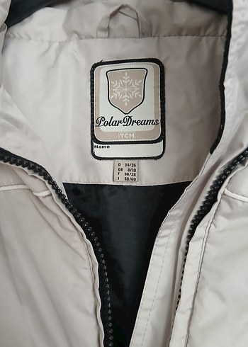 Gri Beyaz Fermuarlı Kadın mont Ceket - Görsel 2