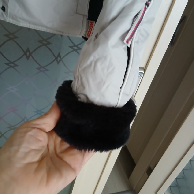 Gri Beyaz Fermuarlı Kadın  mont Ceket - Görsel 4