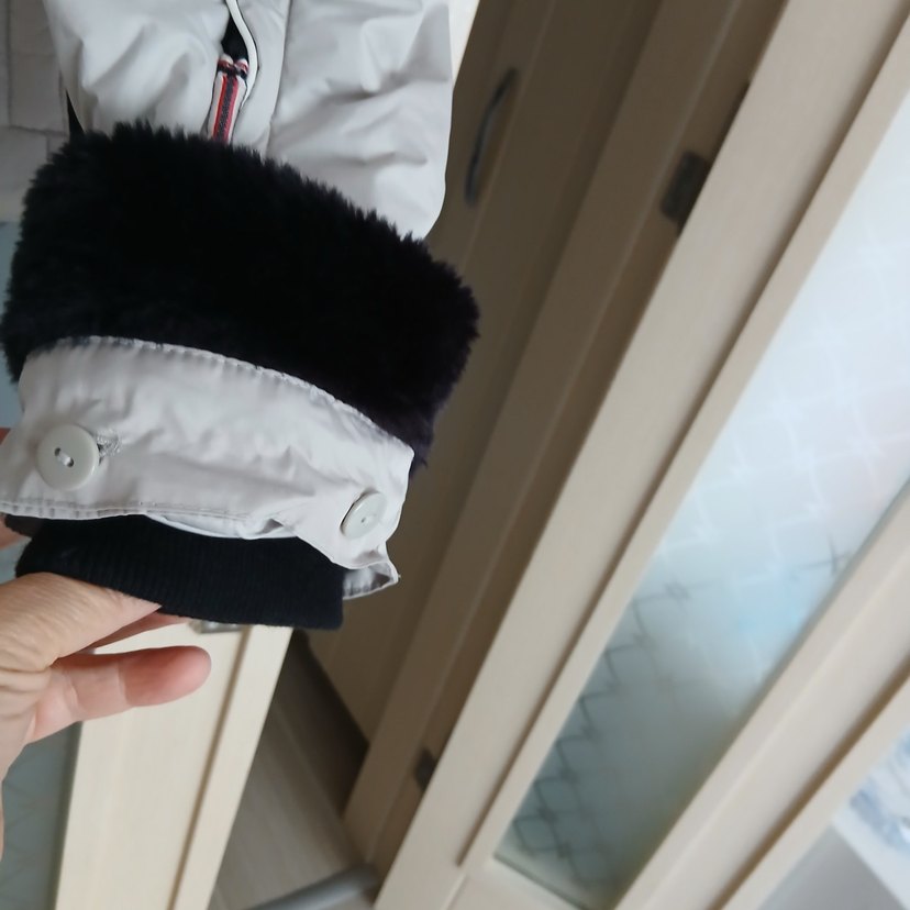 Gri Beyaz Fermuarlı Kadın  mont Ceket - Görsel 5