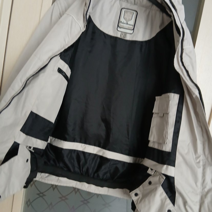 Gri Beyaz Fermuarlı Kadın  mont Ceket - Görsel 3