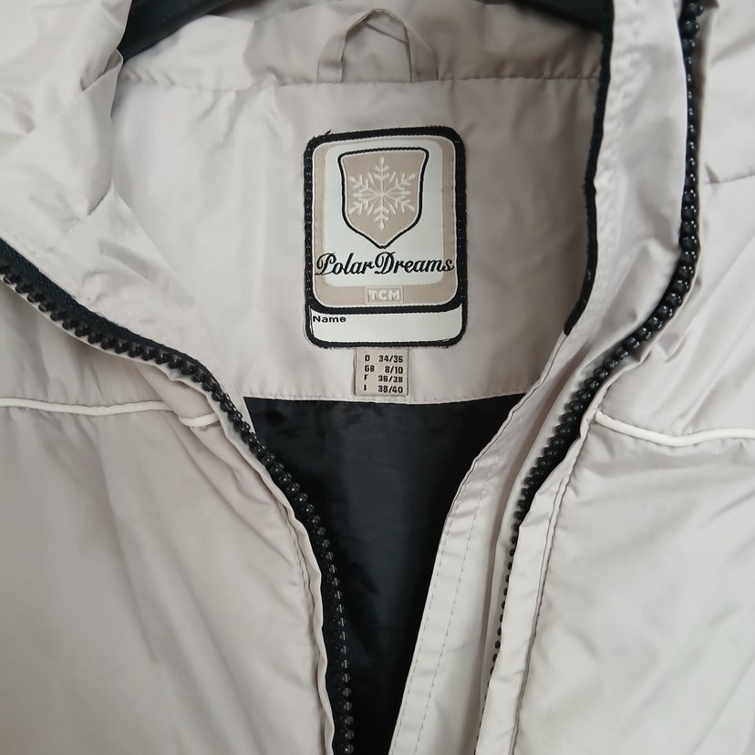 Gri Beyaz Fermuarlı Kadın  mont Ceket - Görsel 2