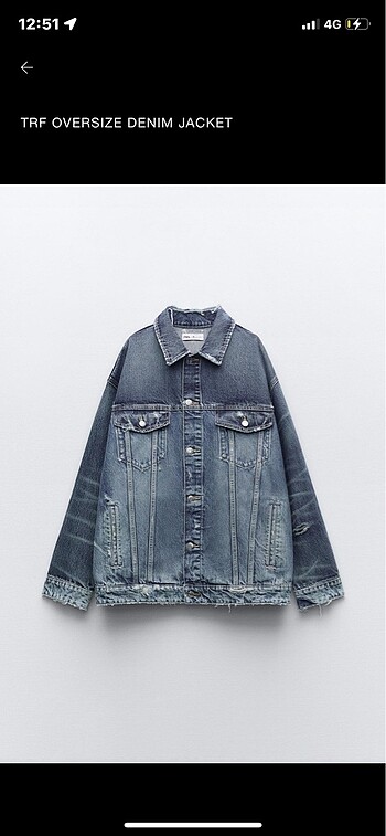 ZARA BOYFRIEND DENIM CEKET