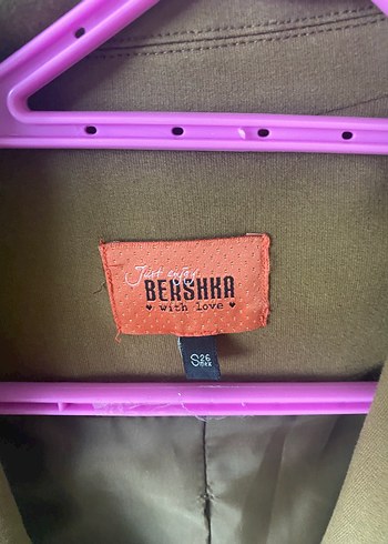 Bershka Düğmeli Kahverengi Süet Kadın Blazer