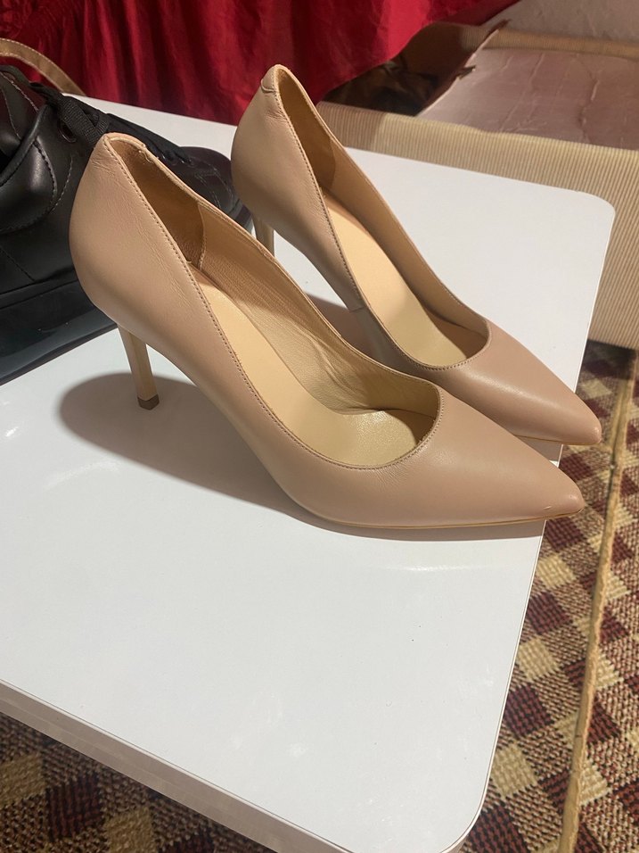 Bej Stiletto Topuklu Kadın Ayakkabı - Görsel 2