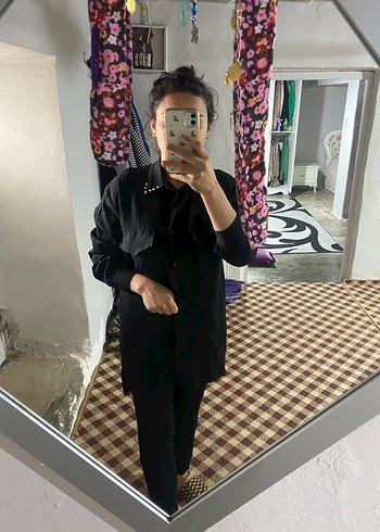 Siyah Uzun Kollu Salaş takım - Görsel 2