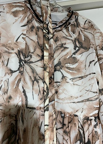 Bej Uzun Kollu Salaş Bohem Elbise - Görsel 2