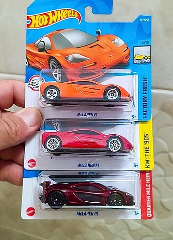 Hot Wheels McLaren 3 lü Lot 