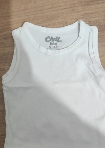 Beyaz Desensiz Bebek Atlet 2'li - Görsel 2