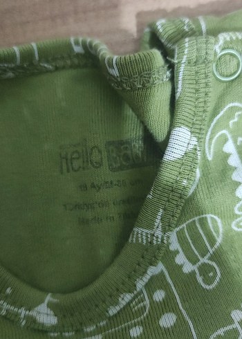 Kısa Kollu, Bohem Stil Erkek Bebek Body - Görsel 3