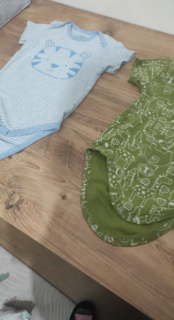 Kısa Kollu, Bohem Stil Erkek Bebek Body - Görsel 5