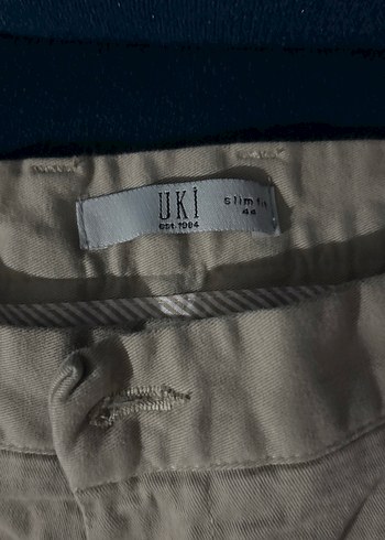 Bej erkek Keten Kumaş Pantolon - Görsel 2